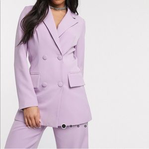 4th + Reckless double breasted suit in lilac